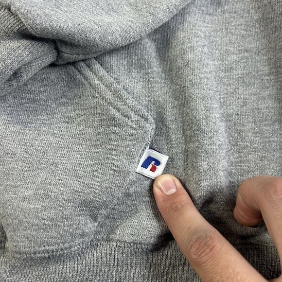 Michigan State Spartans Russell Athletic Men’s Large Gray Essential Hoodie Y2K - Picture 8 of 8